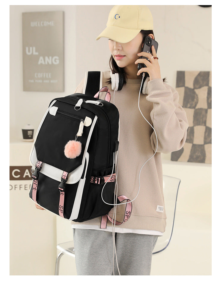 Yanmao Cat Backpack for Children, Elementary School Students in Grades Three to Six, Boys and Girls, Middle School Students, College Students, Campus Double Shoulder Bag
