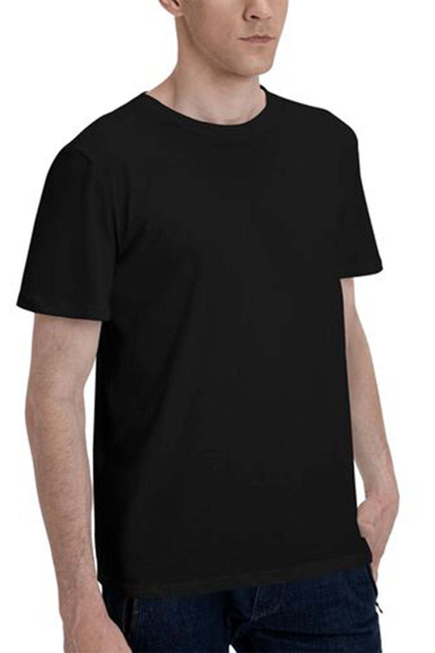 Men's Round Neck Short-Sleeve T-Shirt (Back area print)