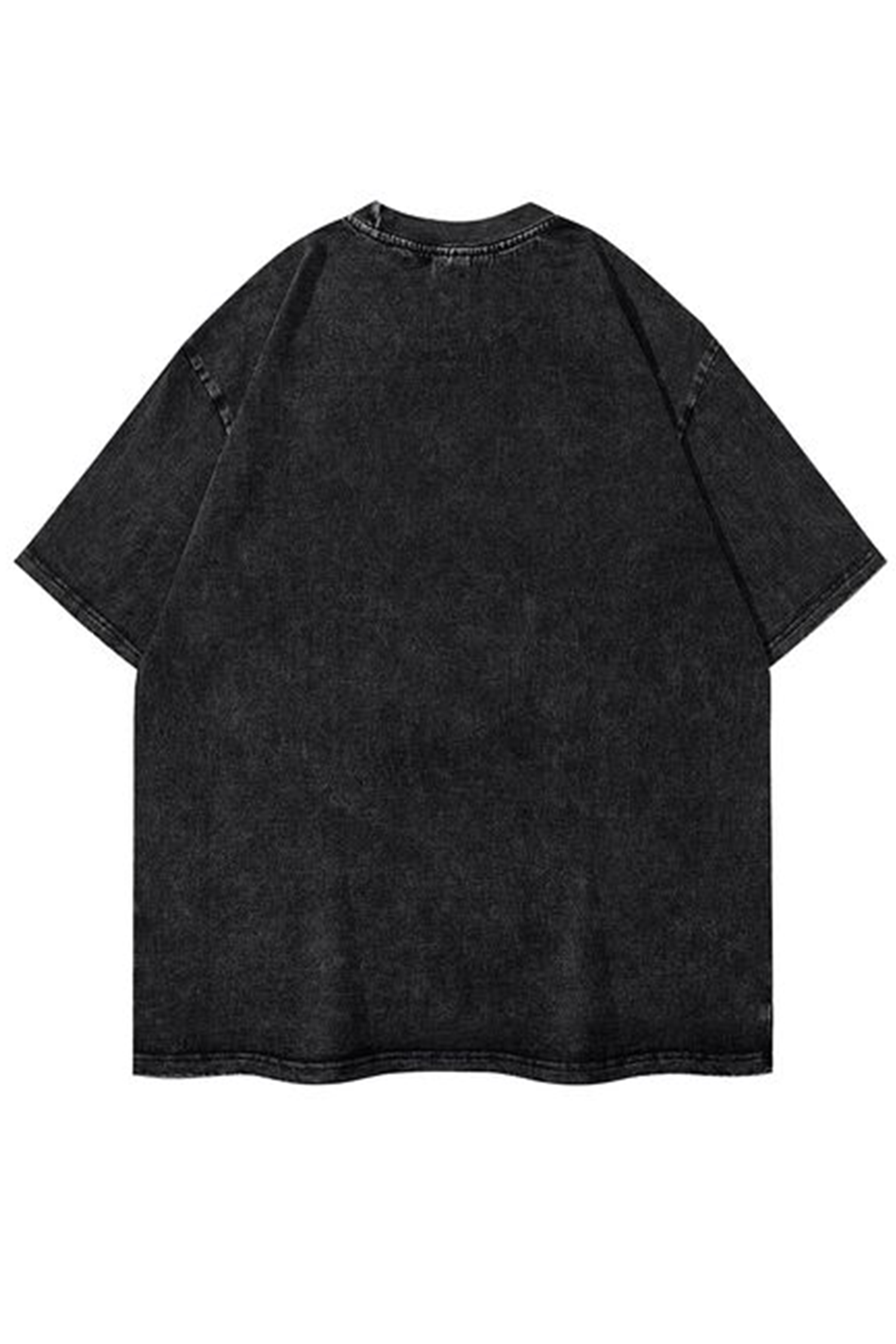 Cakulo Men's Vintage Washed Drop-Shoulder Short-Sleeve T-Shirt (Front Customization)