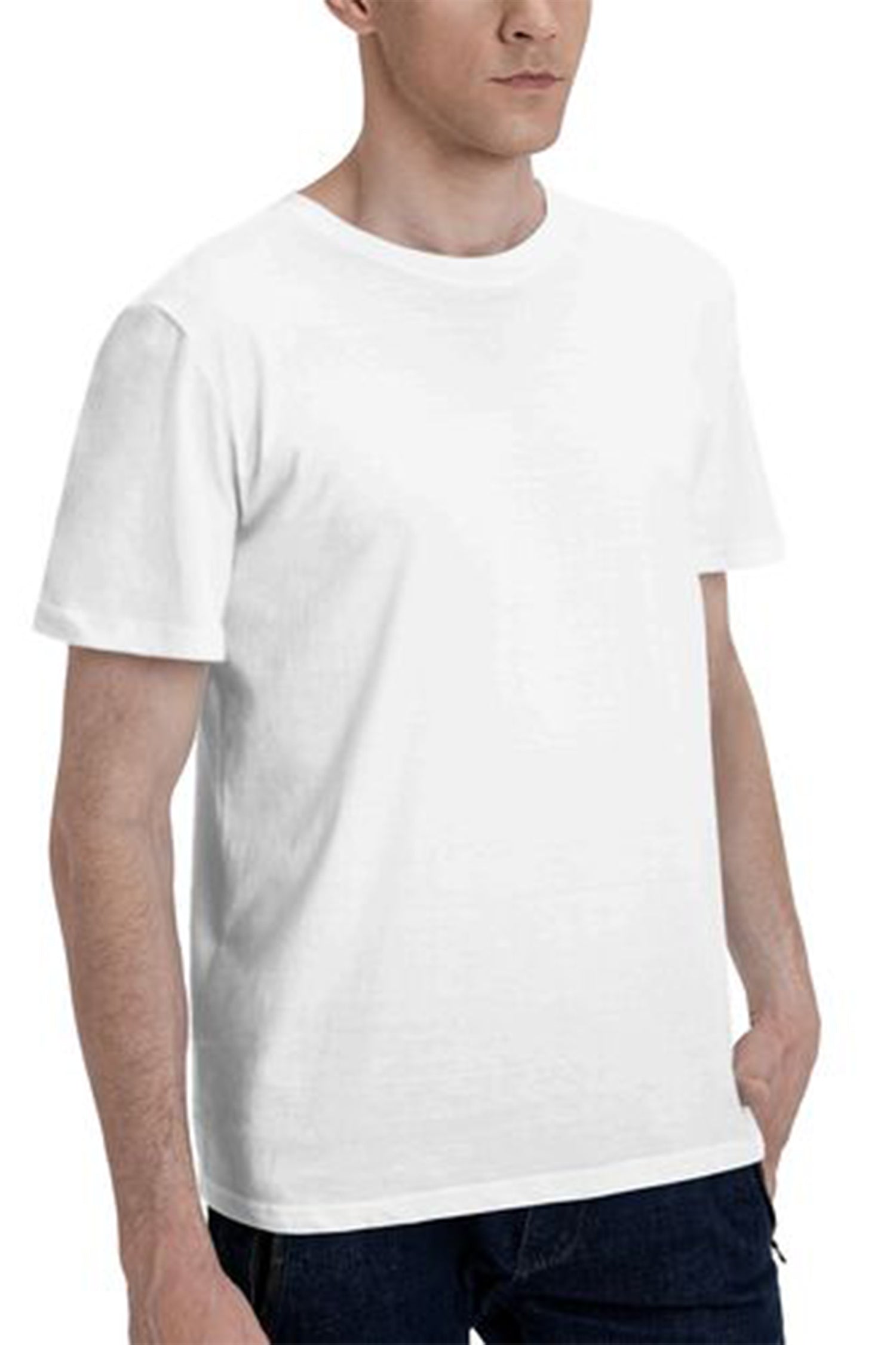 Men's Round Neck Short-Sleeve T-Shirt (Back area print)