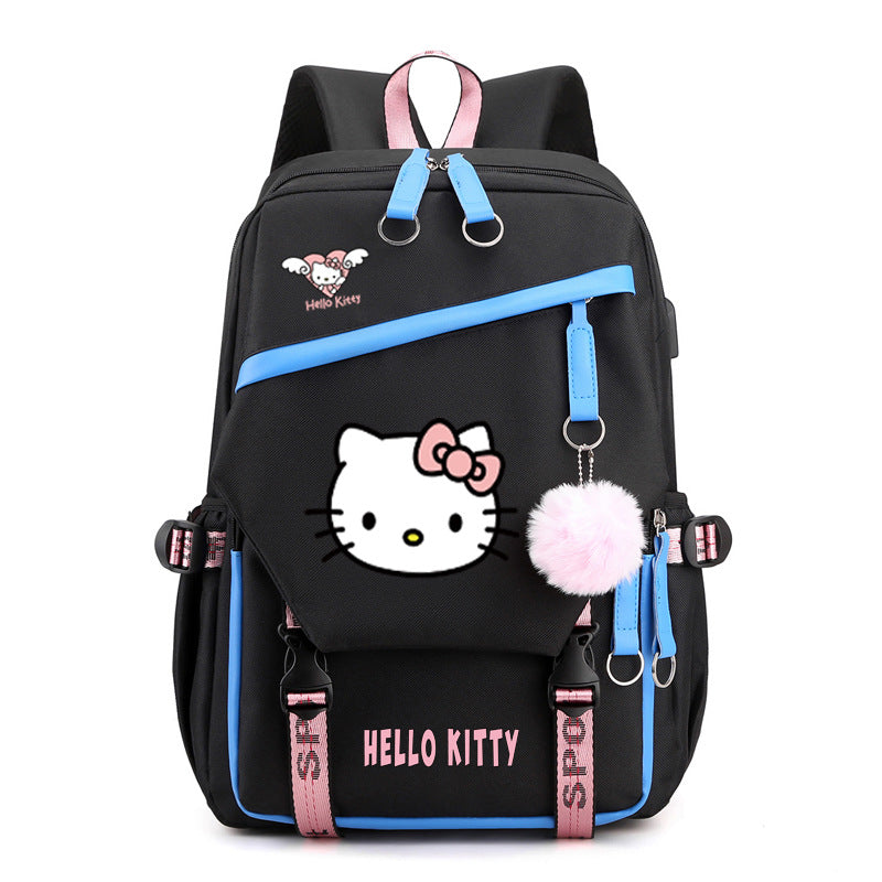 Yanmao Cat Backpack for Children, Elementary School Students in Grades Three to Six, Boys and Girls, Middle School Students, College Students, Campus Double Shoulder Bag