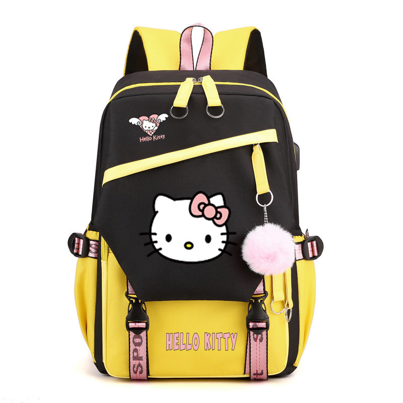 Yanmao Cat Backpack for Children, Elementary School Students in Grades Three to Six, Boys and Girls, Middle School Students, College Students, Campus Double Shoulder Bag