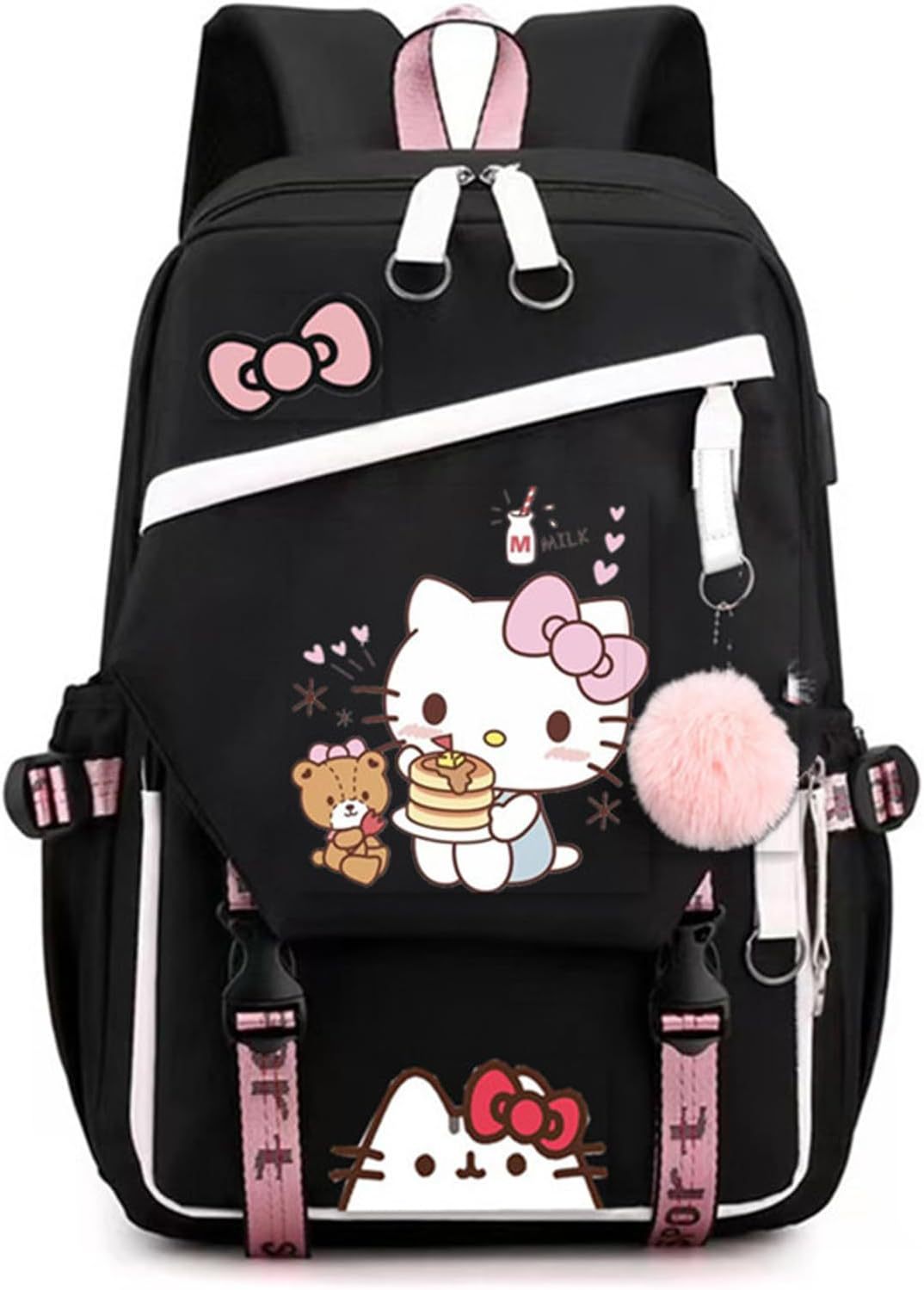 Yanmao Cat Backpack for Children, Elementary School Students in Grades Three to Six, Boys and Girls, Middle School Students, College Students, Campus Double Shoulder Bag