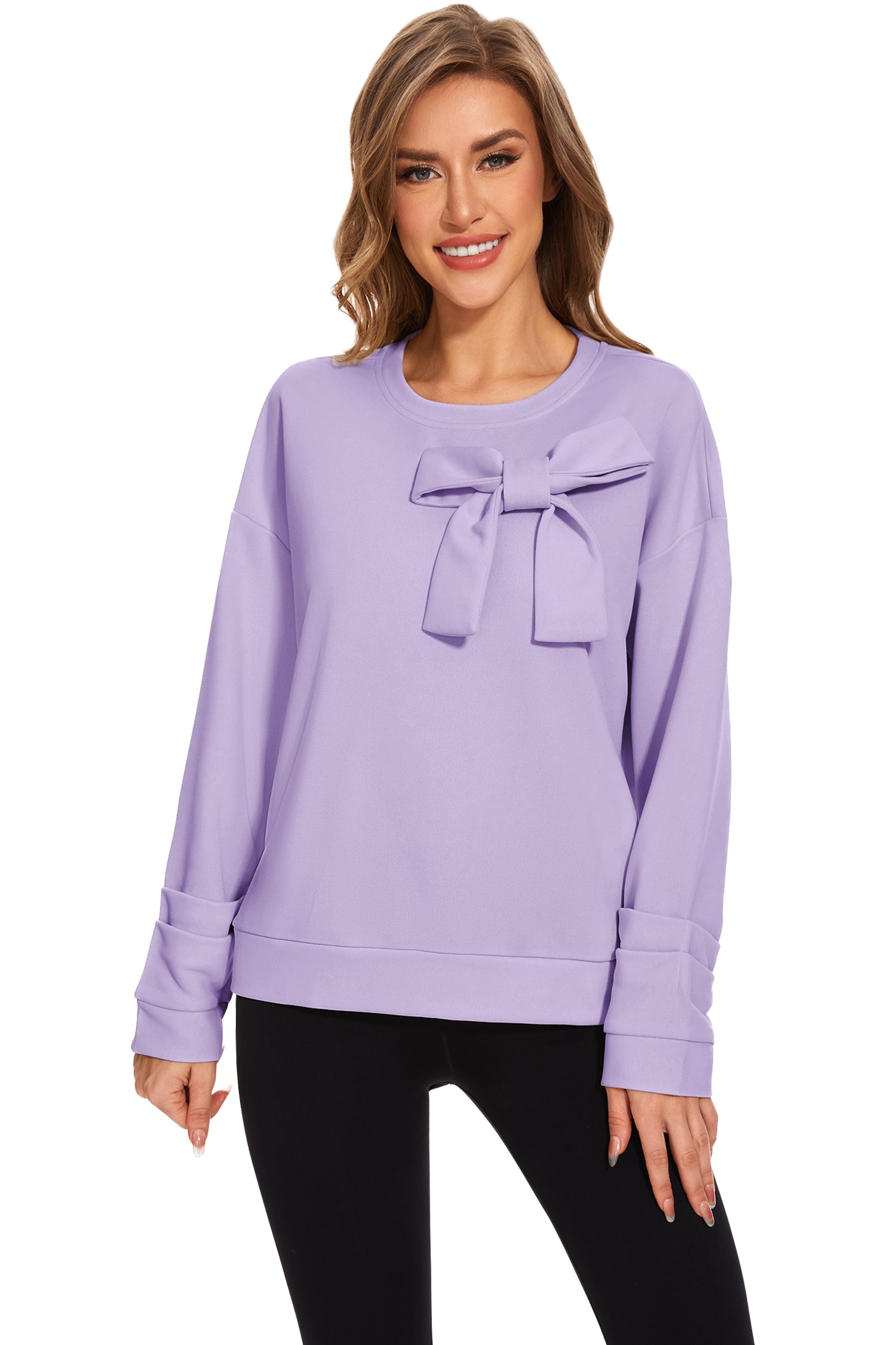 Cakulo Women's Oversized Bow Tunic Sweatshirt