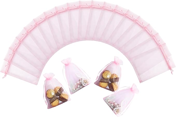 Women's Plus Size Yoga Flare Capris Drawstring Organza Bags Store Rings Earrings Wedding Baby Shower Favors