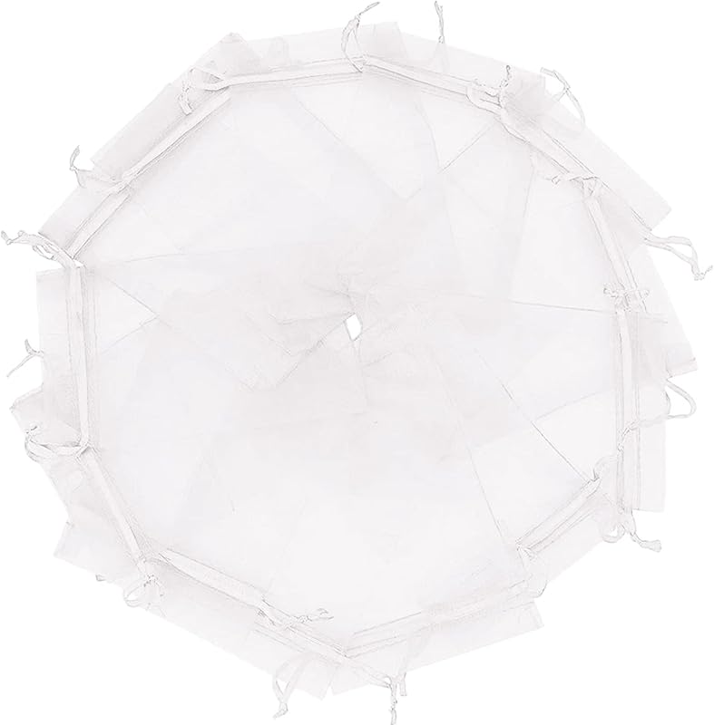 50pcs 6.7x9in Organza Bags Drawstring for Jewelry Candles Wine