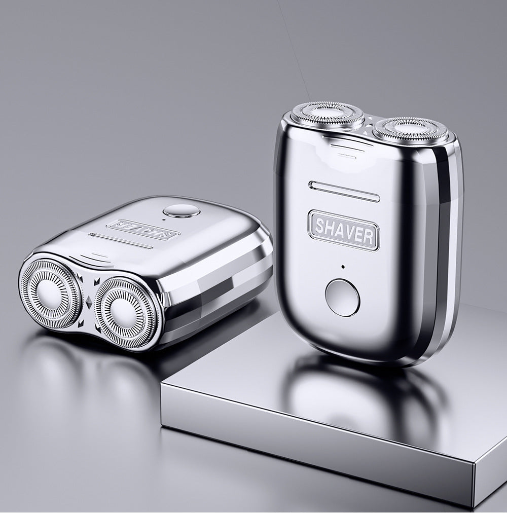Electric Shaver MINI Magnetic Dual Head 2-Speed USB Rechargeable Portable Men's Electric Razor