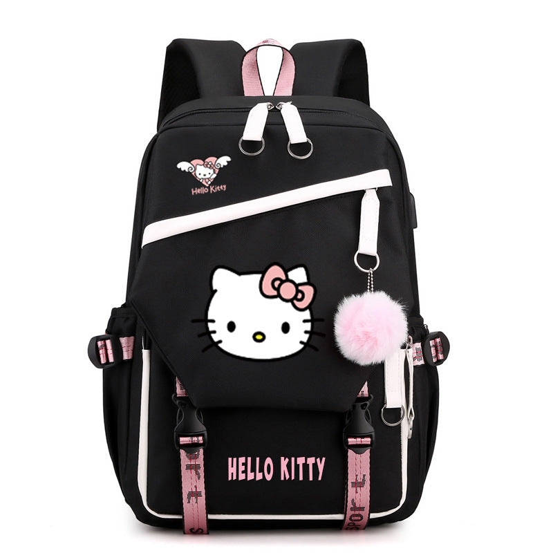 Yanmao Cat Backpack for Children, Elementary School Students in Grades Three to Six, Boys and Girls, Middle School Students, College Students, Campus Double Shoulder Bag