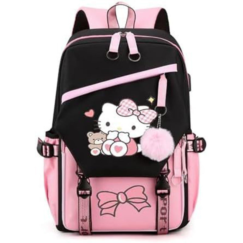 Yanmao Cat Backpack for Children, Elementary School Students in Grades Three to Six, Boys and Girls, Middle School Students, College Students, Campus Double Shoulder Bag