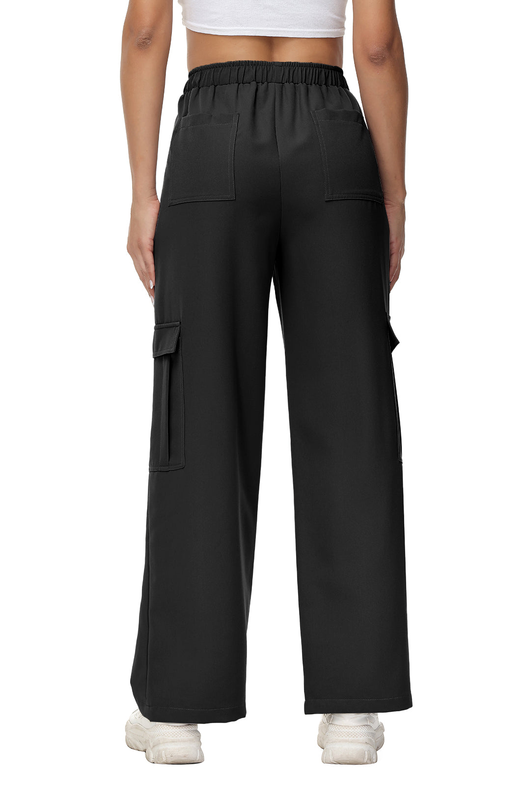 Cakulo Women's Wide Straight Leg Pants with 6 Pockets
