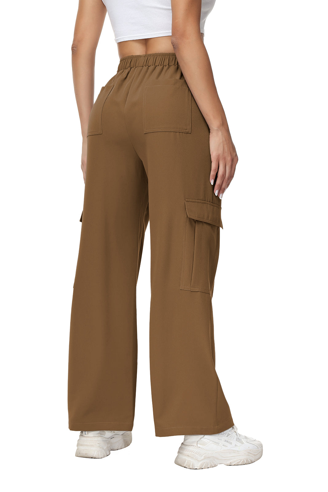 Cakulo Women's Wide Straight Leg Pants with 6 Pockets