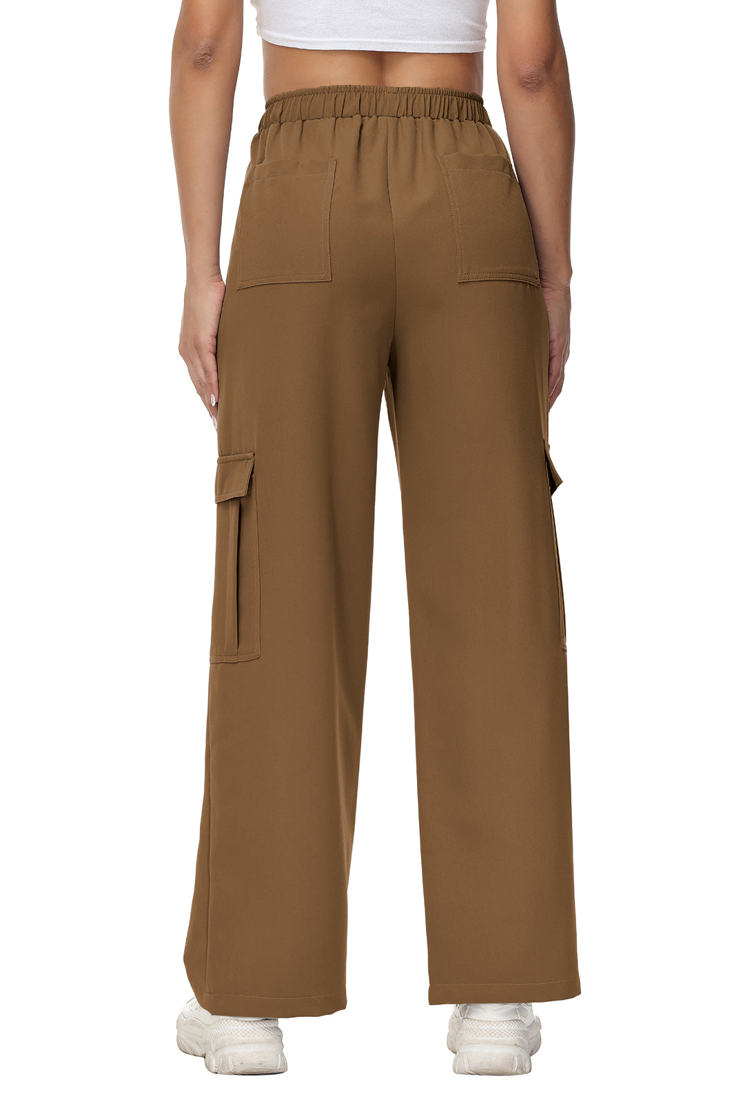Cakulo Women's Wide Straight Leg Pants with 6 Pockets