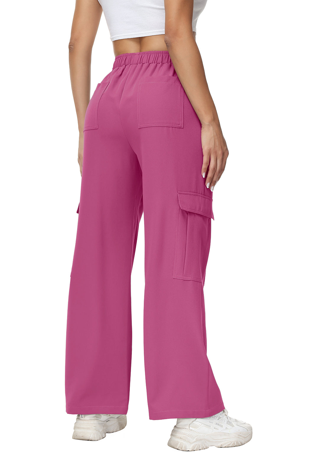 Cakulo Women's Wide Straight Leg Pants with 6 Pockets