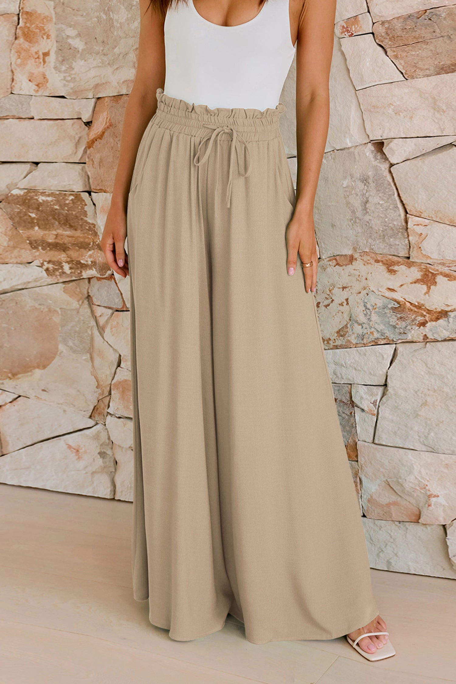 Cakulo Women's Wide Leg Beach Pants