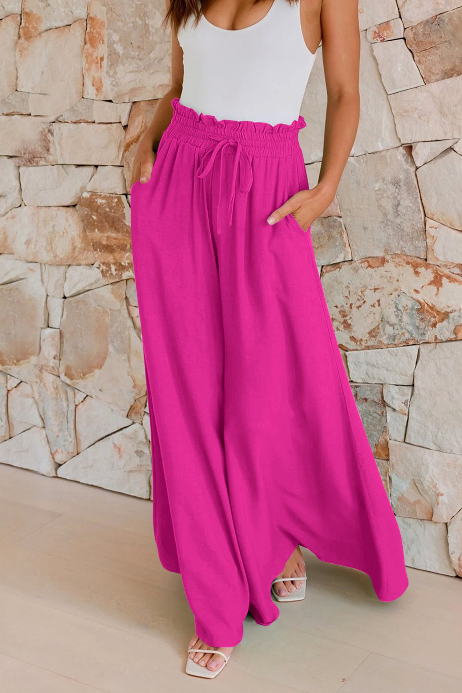 Cakulo Women's Wide Leg Beach Pants