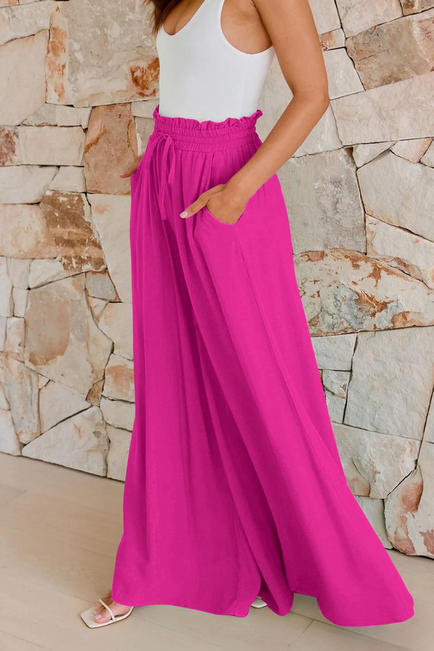 Cakulo Women's Wide Leg Beach Pants