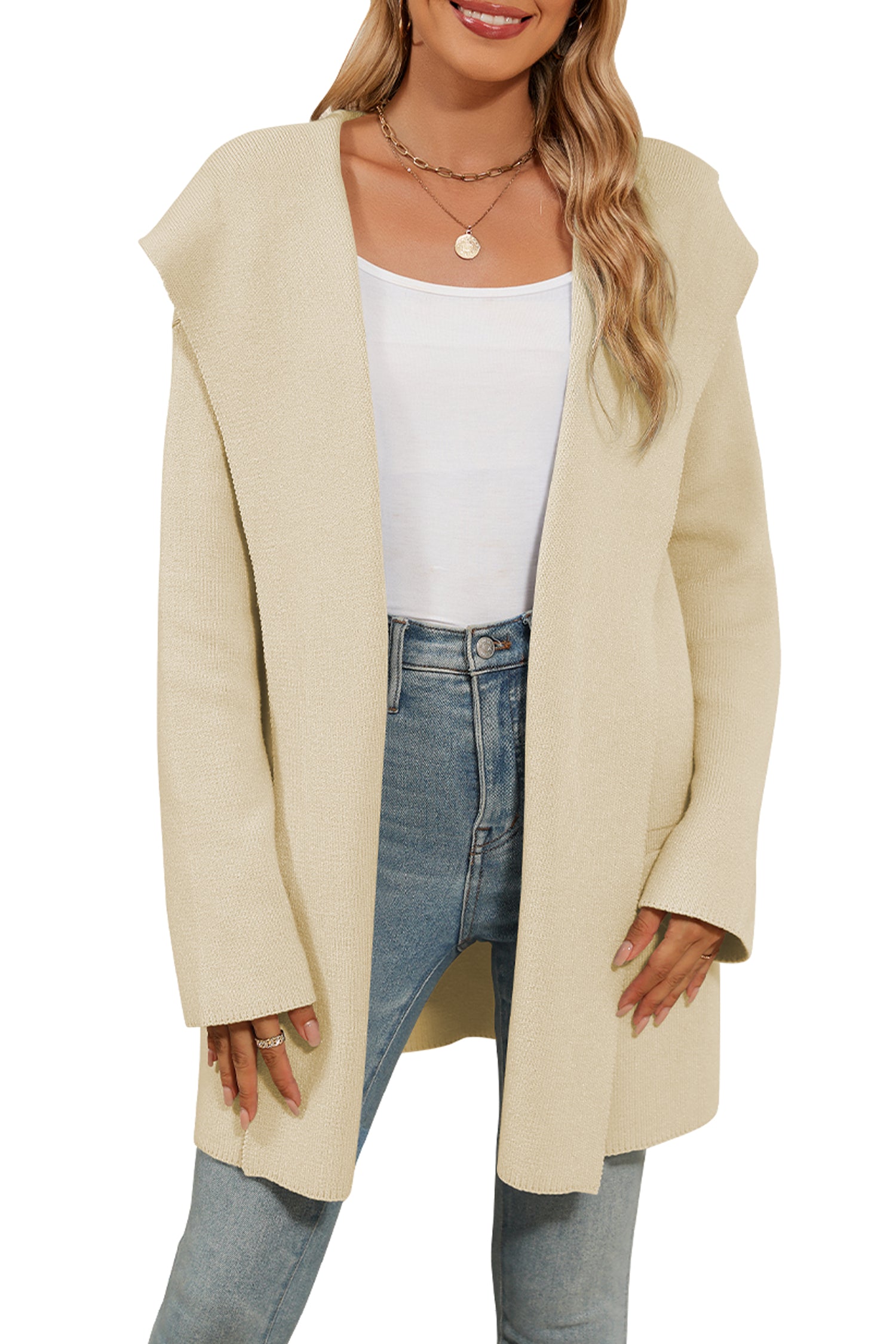 Cakulo Women's Oversized Hooded Cardigan Sweater