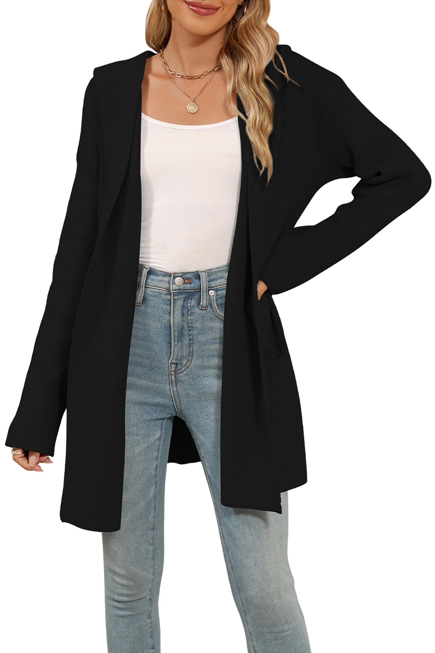 Cakulo Women's Oversized Hooded Cardigan Sweater