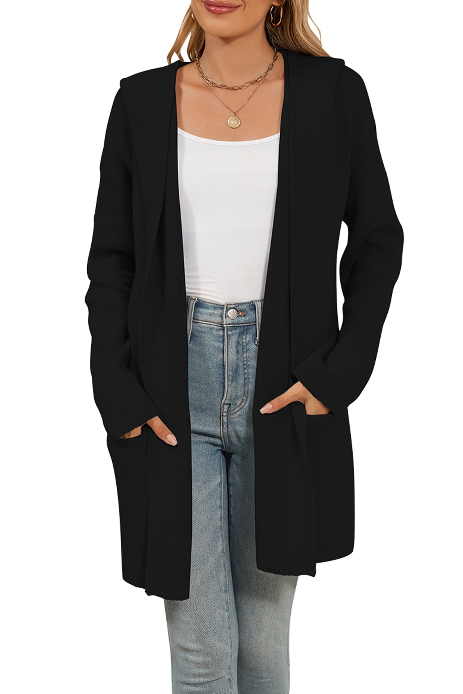 Cakulo Women's Oversized Hooded Cardigan Sweater