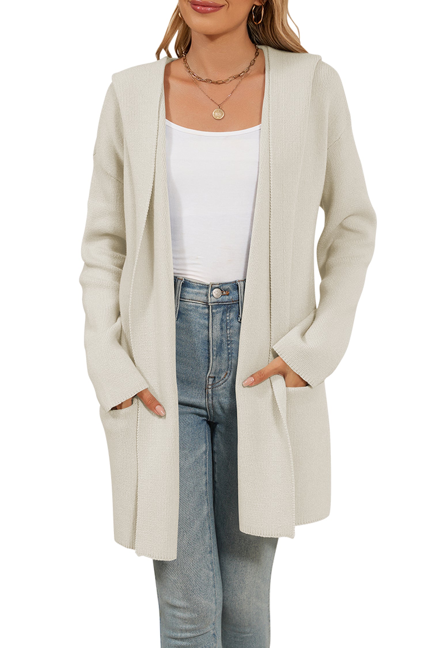 Cakulo Women's Oversized Hooded Cardigan Sweater