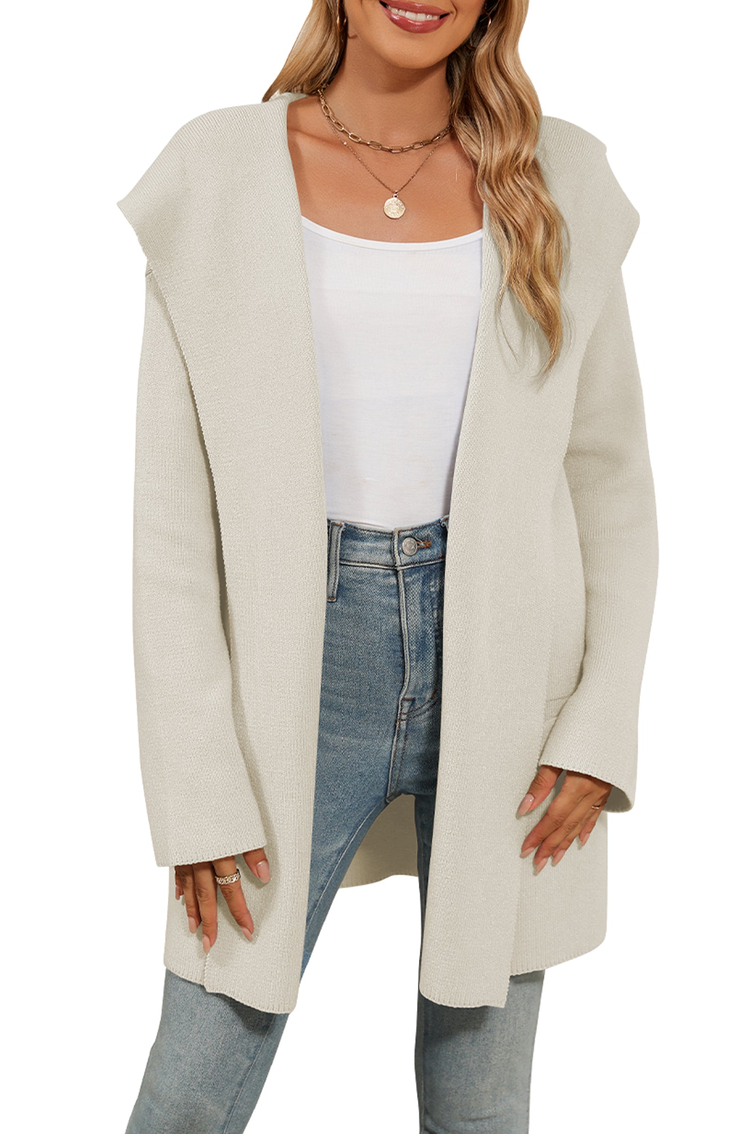 Cakulo Women's Oversized Hooded Cardigan Sweater
