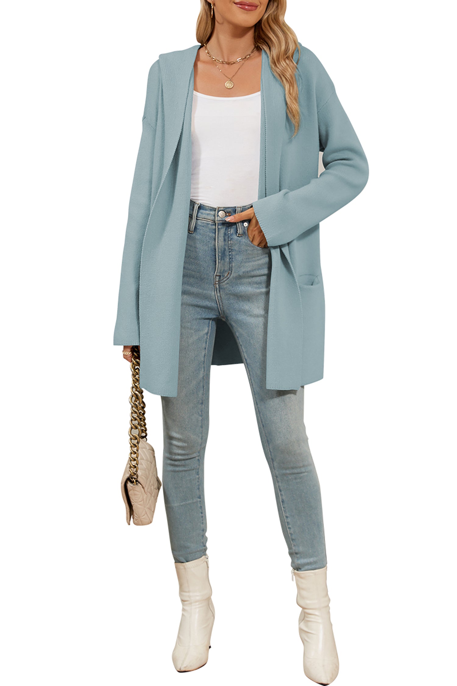 Cakulo Women's Oversized Hooded Cardigan Sweater