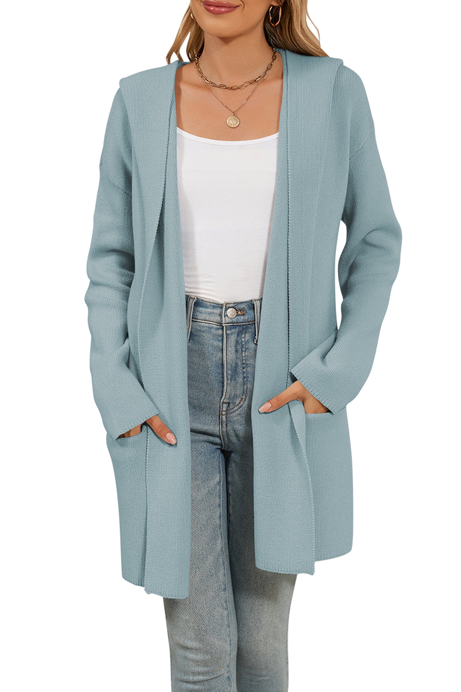 Cakulo Women's Oversized Hooded Cardigan Sweater