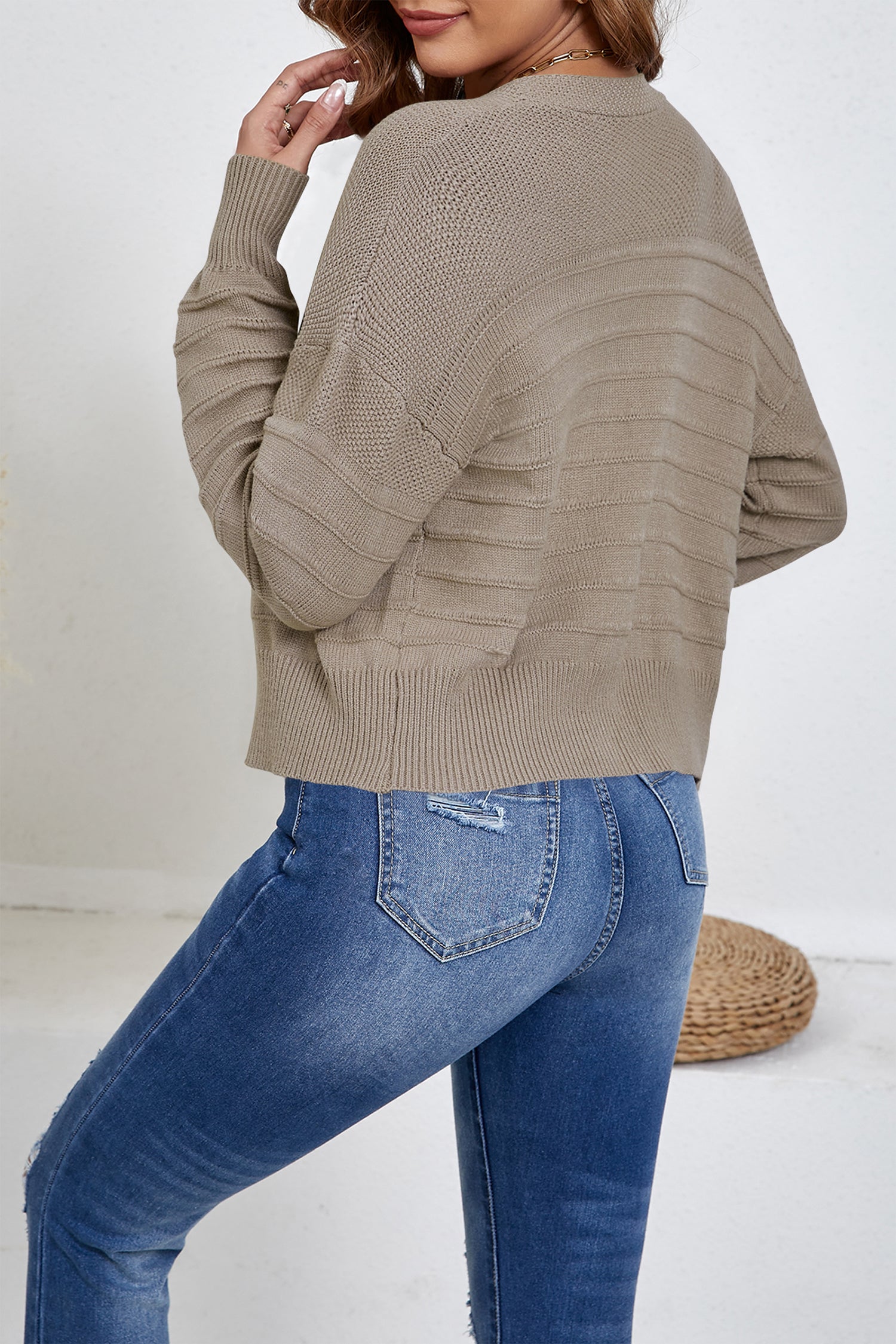 Cakulo Women's Cropped V Neck Button down Cardigan Sweaters