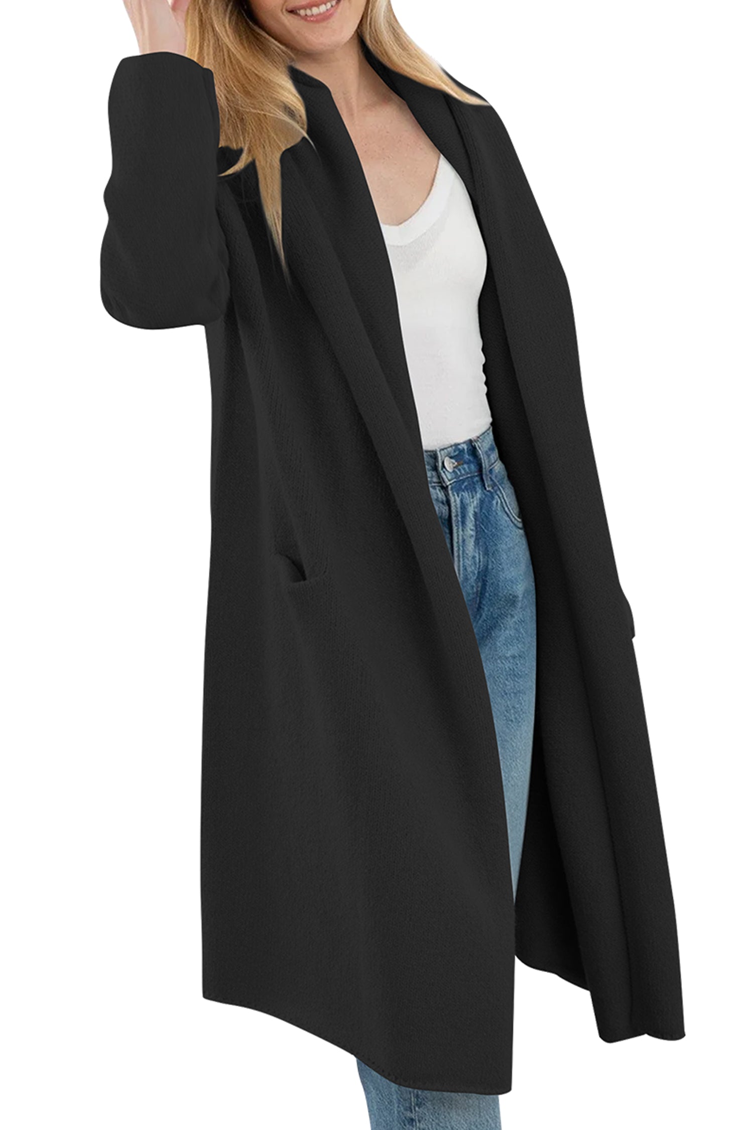 Cakulo Trendy Women's Oversized Hooded Fall Cardigan Sweater
