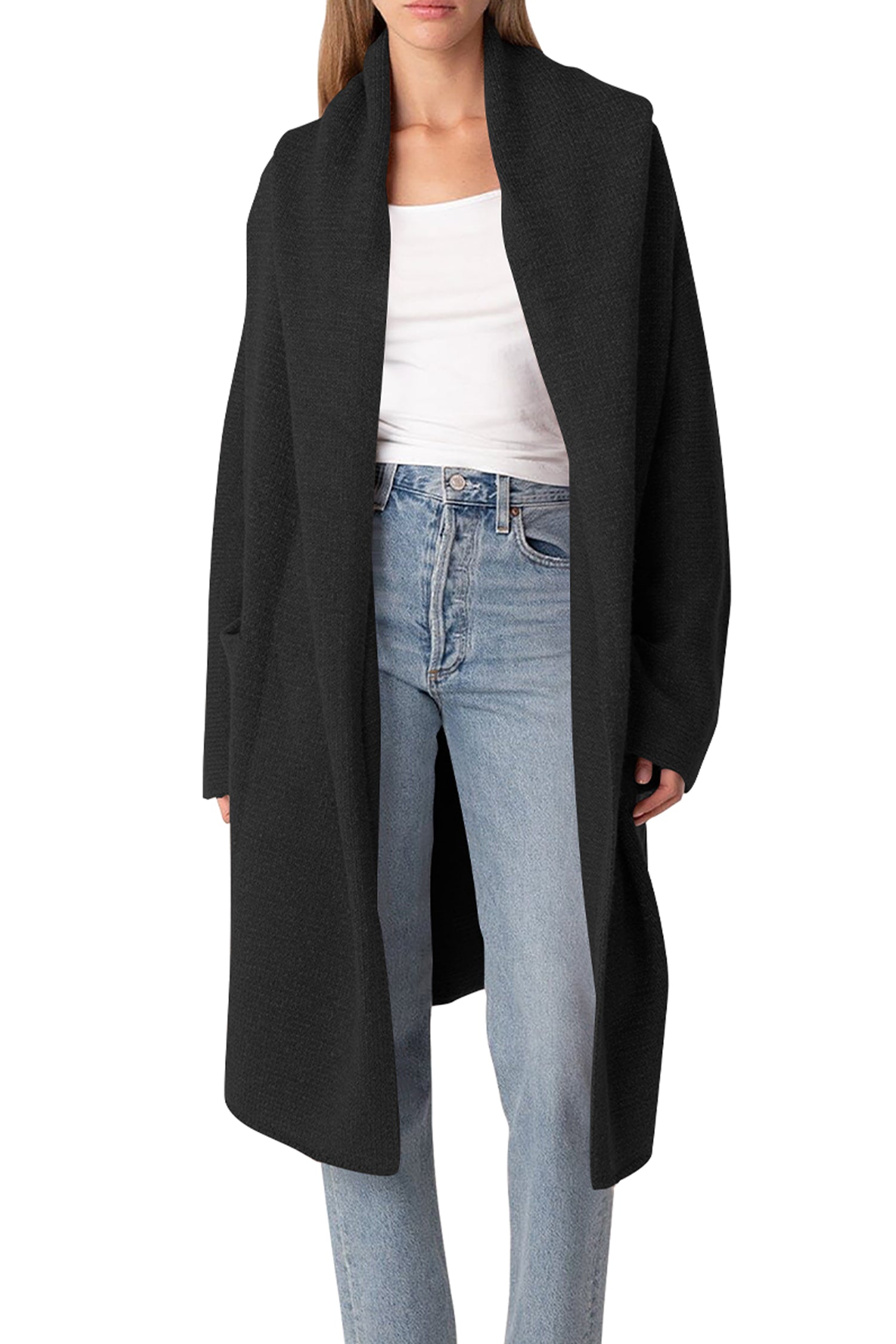 Cakulo Trendy Women's Oversized Hooded Fall Cardigan Sweater