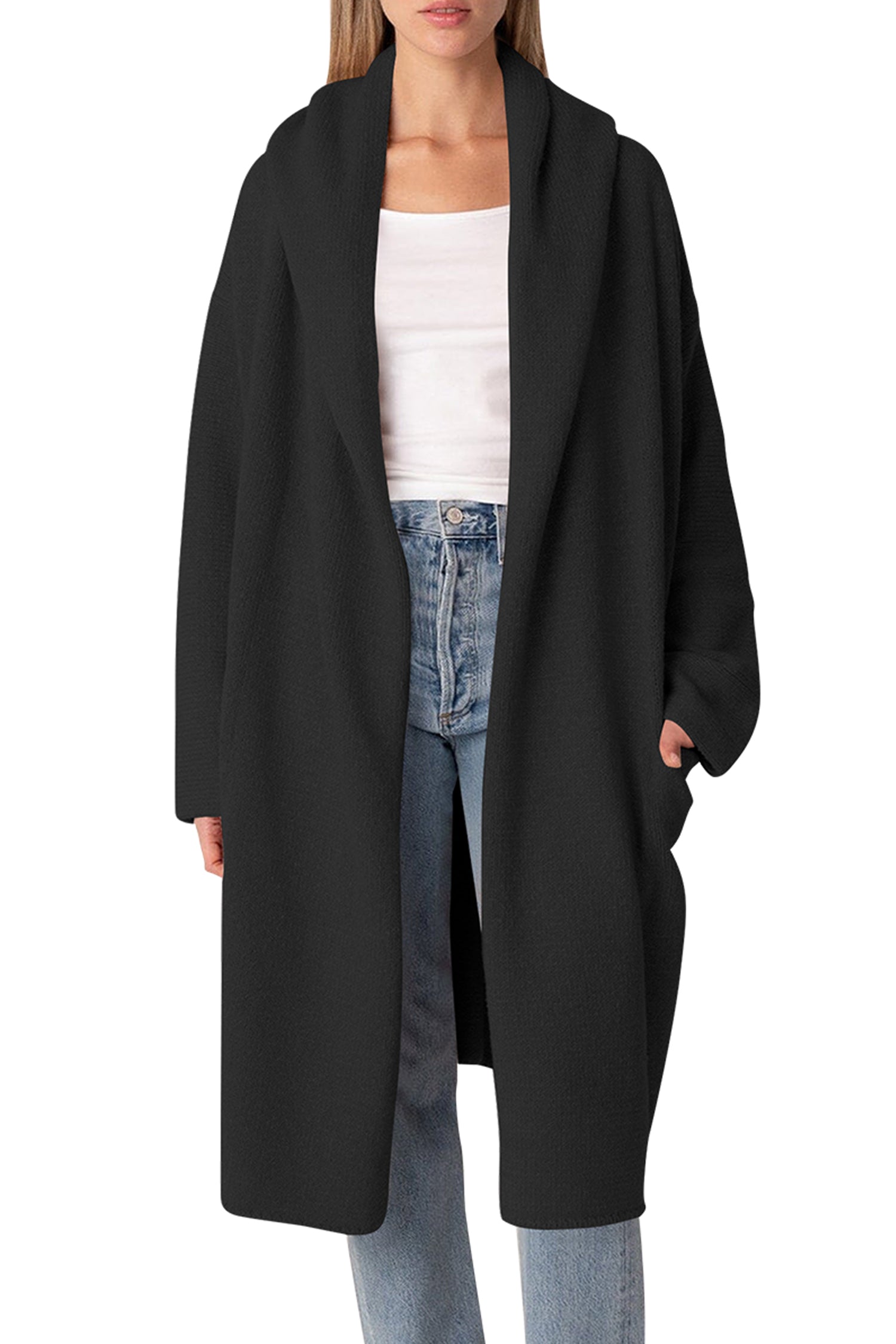 Cakulo Trendy Women's Oversized Hooded Fall Cardigan Sweater