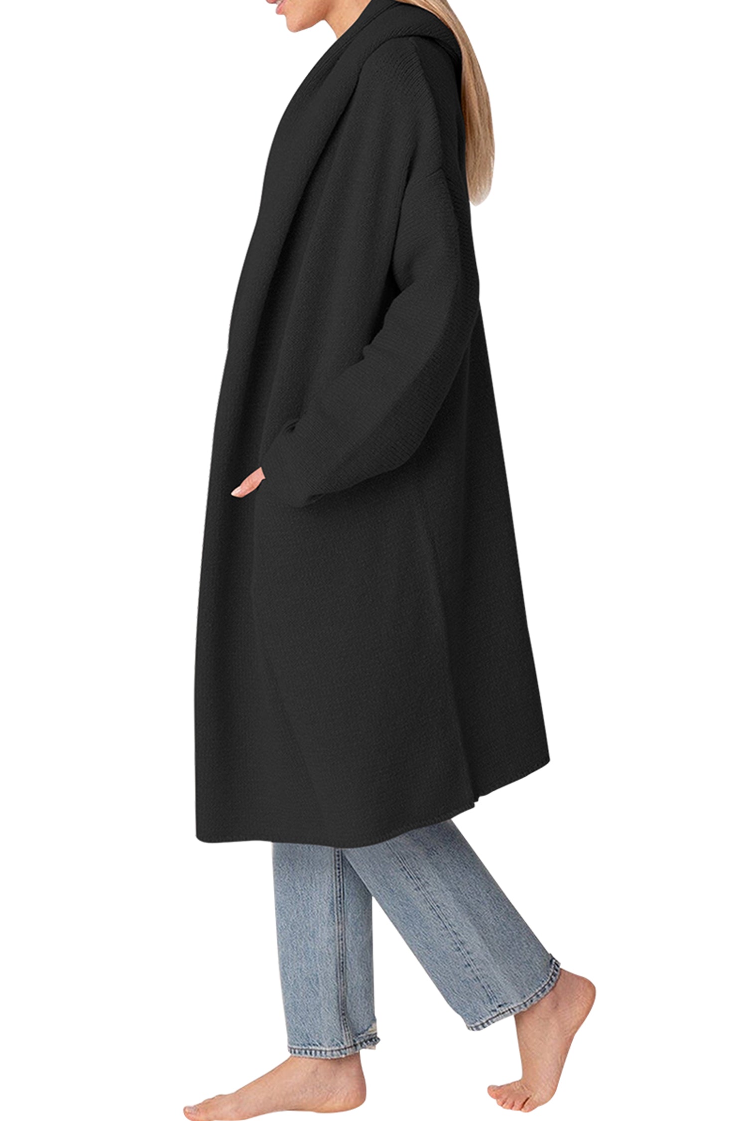 Cakulo Trendy Women's Oversized Hooded Fall Cardigan Sweater