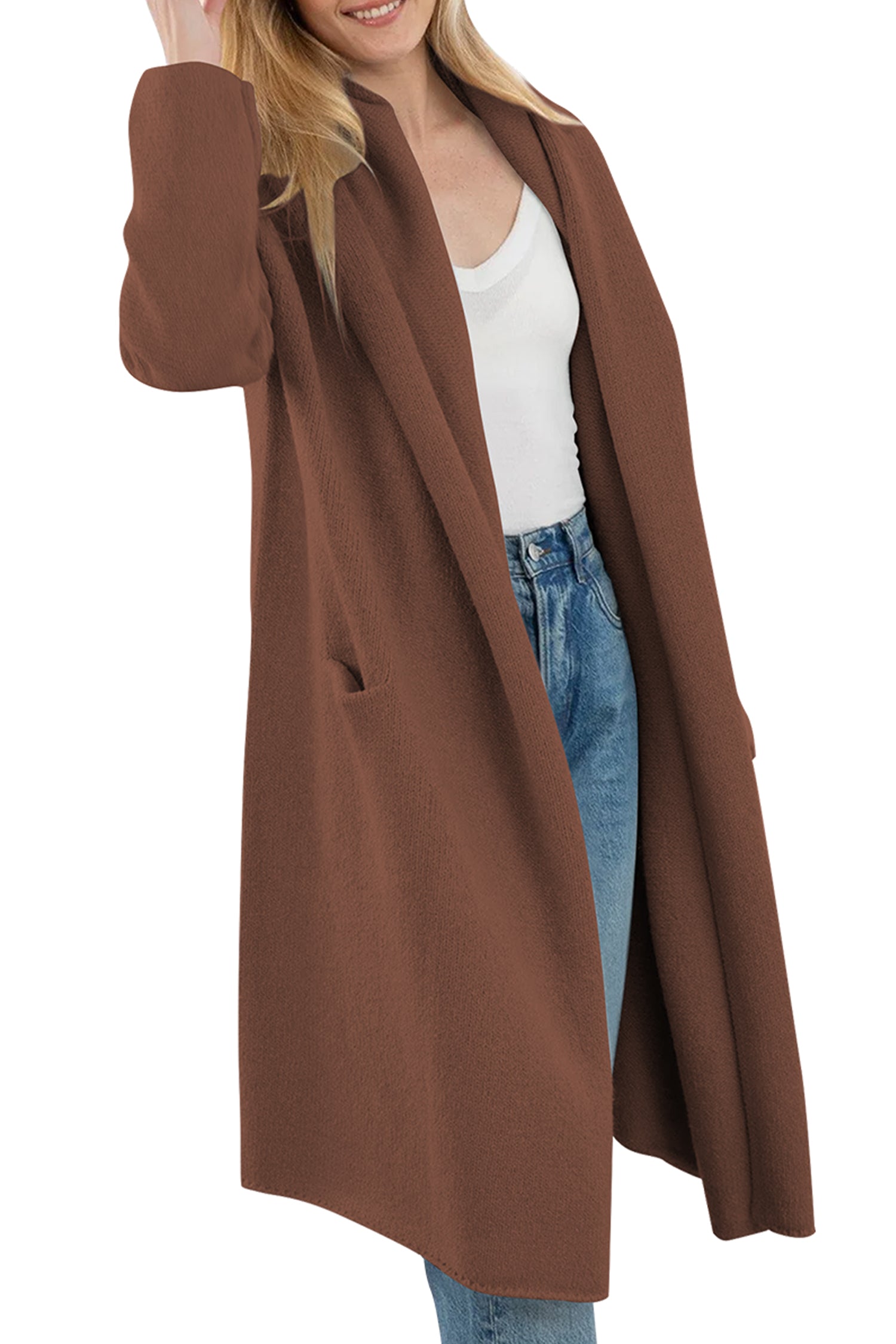 Cakulo Trendy Women's Oversized Hooded Fall Cardigan Sweater