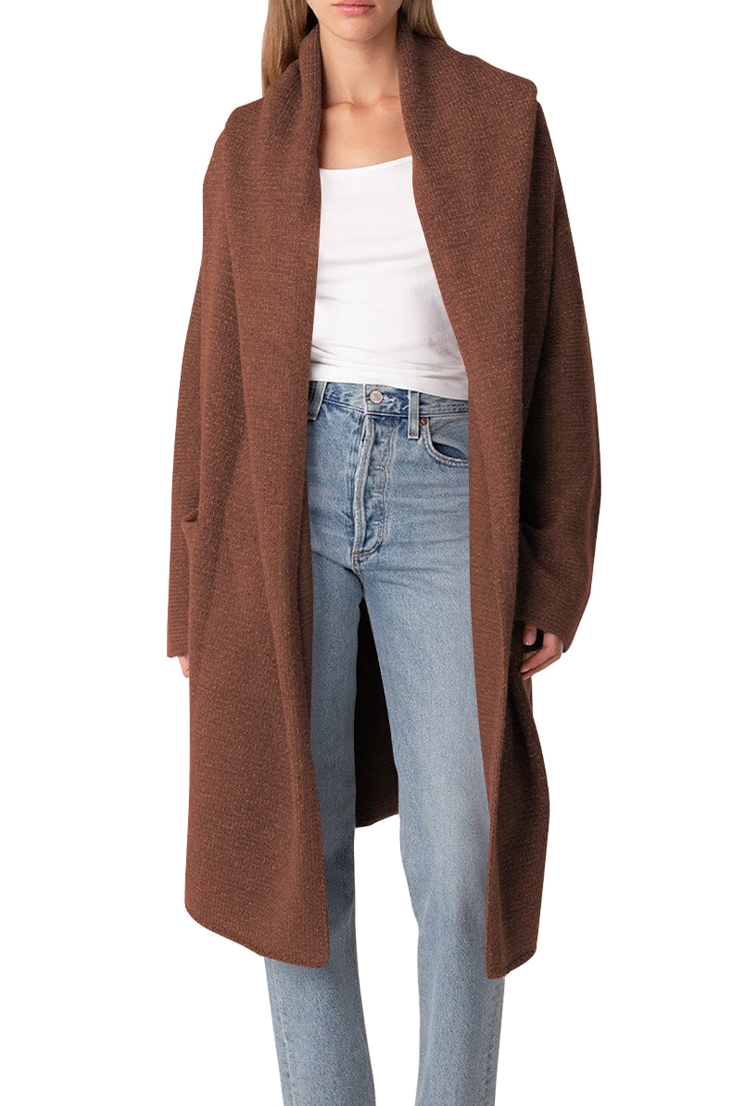 Cakulo Trendy Women's Oversized Hooded Fall Cardigan Sweater