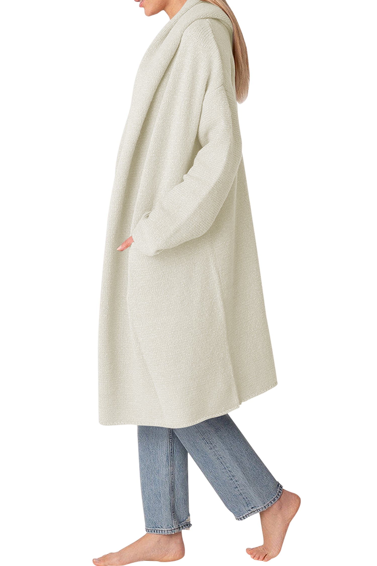 Cakulo Trendy Women's Oversized Hooded Fall Cardigan Sweater