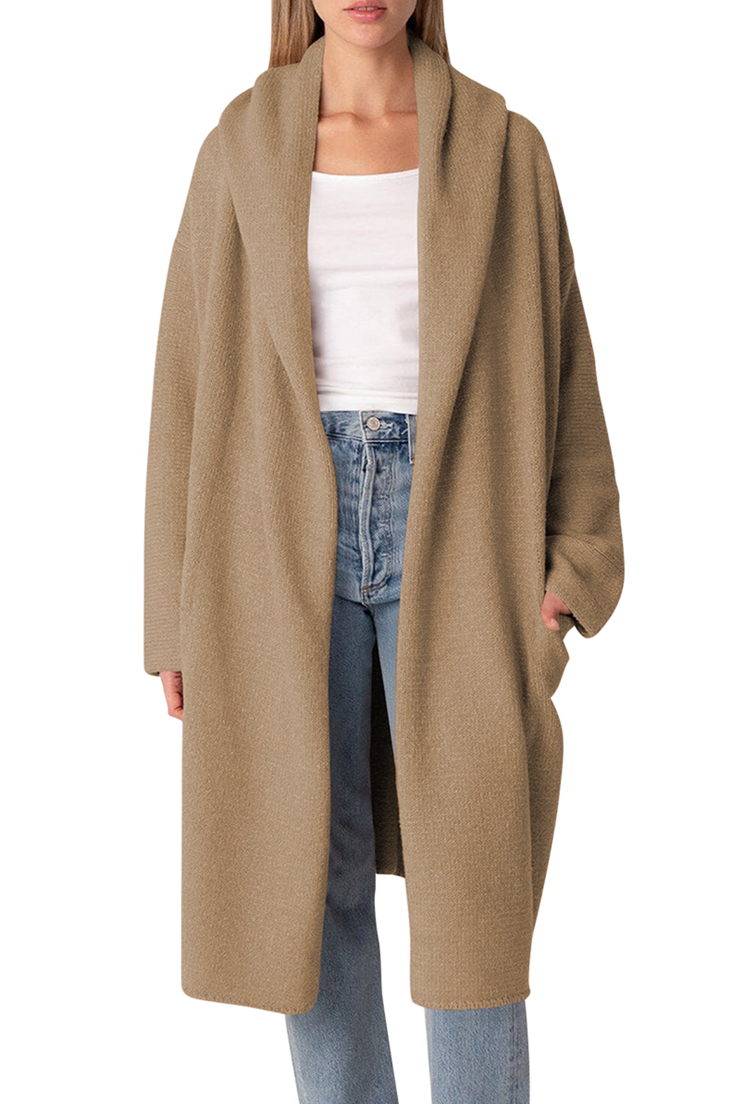 Cakulo Trendy Women's Oversized Hooded Fall Cardigan Sweater