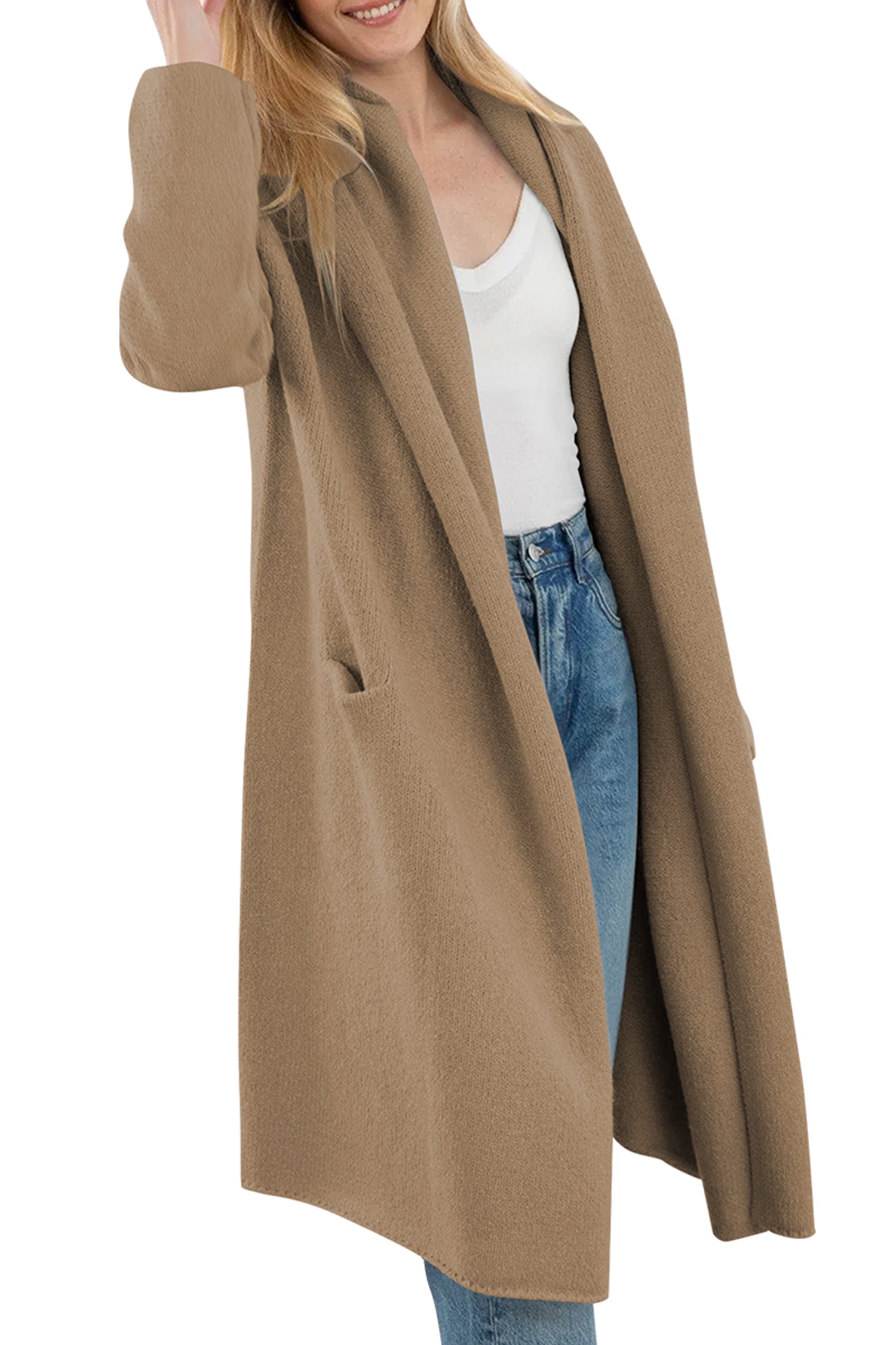 Cakulo Trendy Women's Oversized Hooded Fall Cardigan Sweater
