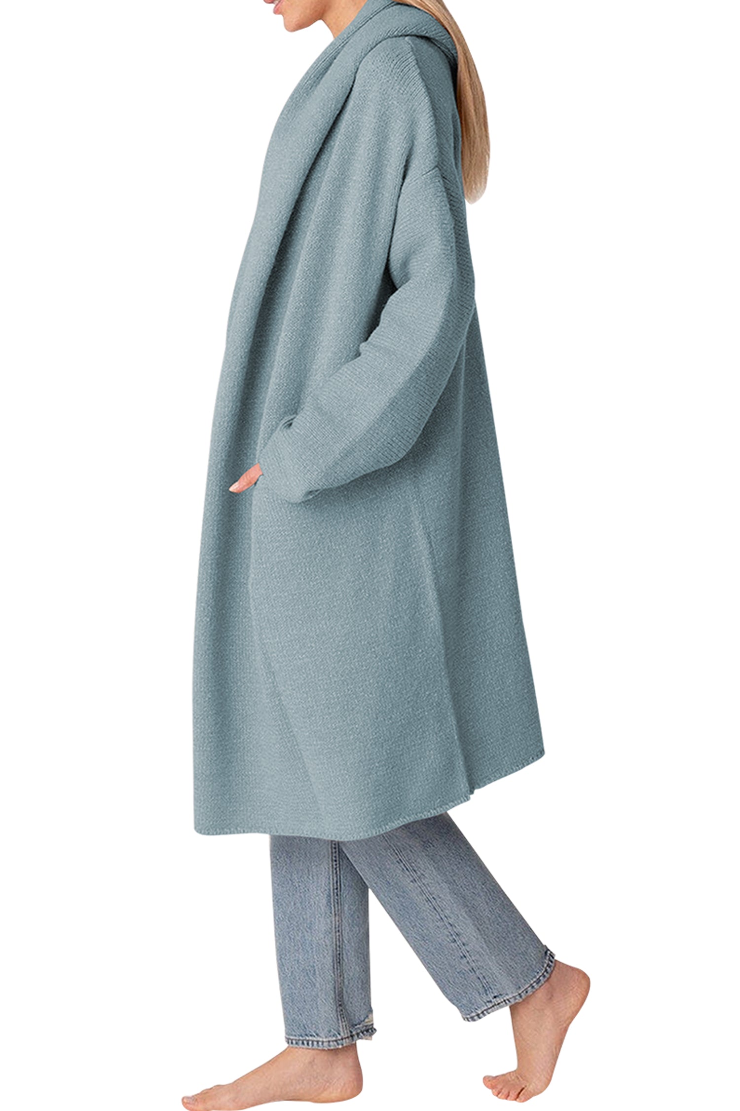 Cakulo Trendy Women's Oversized Hooded Fall Cardigan Sweater