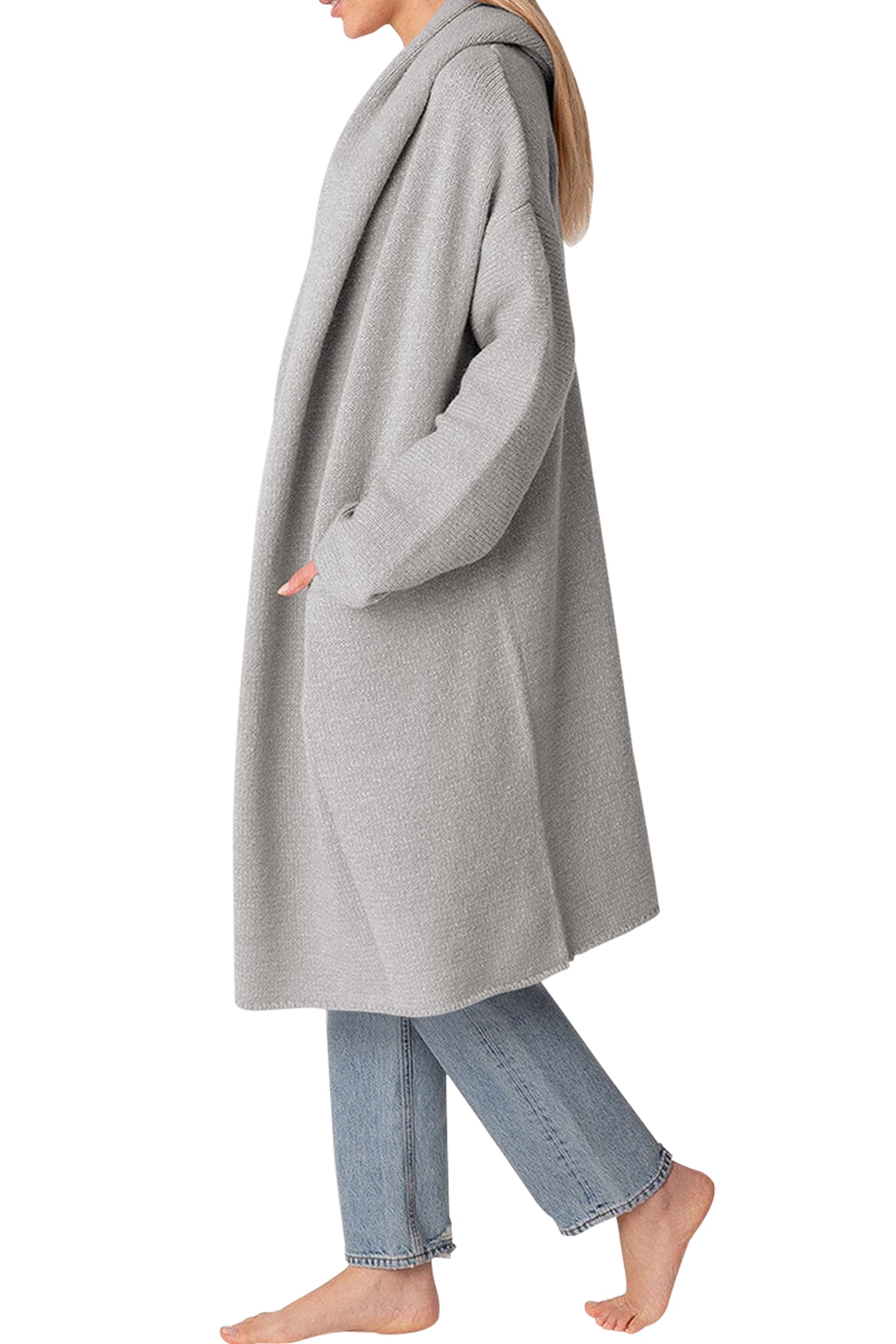 Cakulo Trendy Women's Oversized Hooded Fall Cardigan Sweater