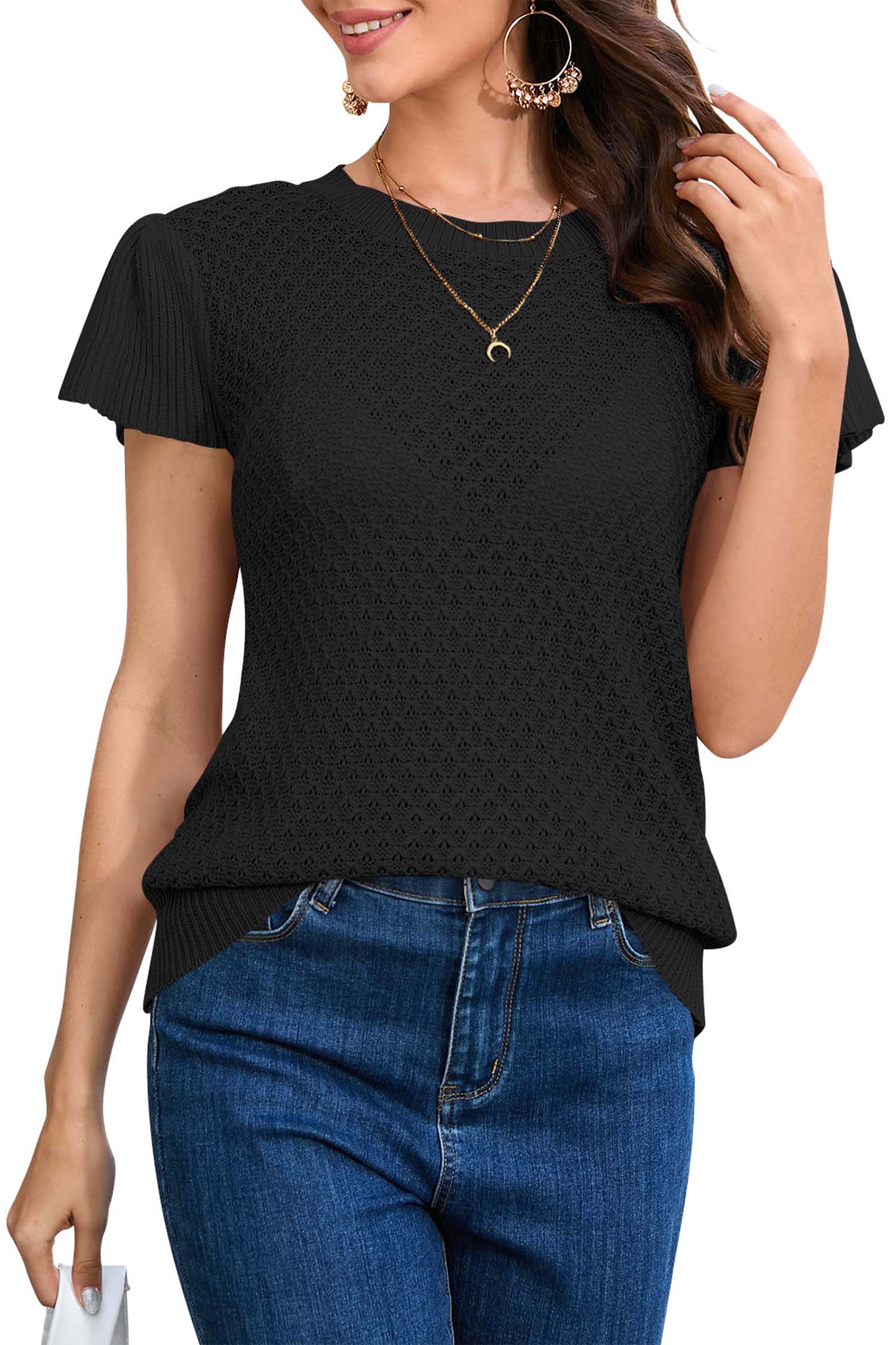 Cakulo Women's Summer Crochet Top