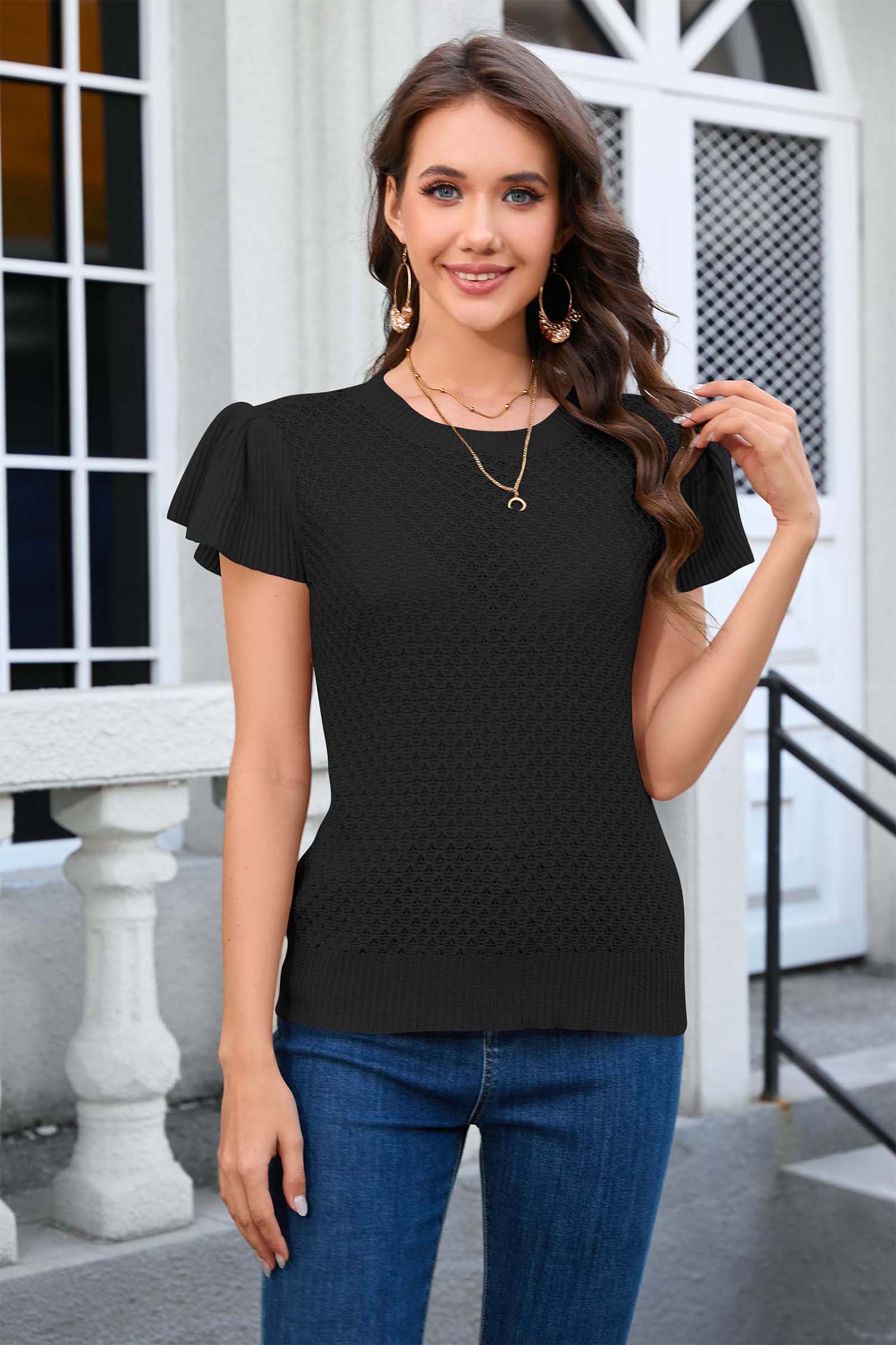 Cakulo Women's Summer Crochet Top