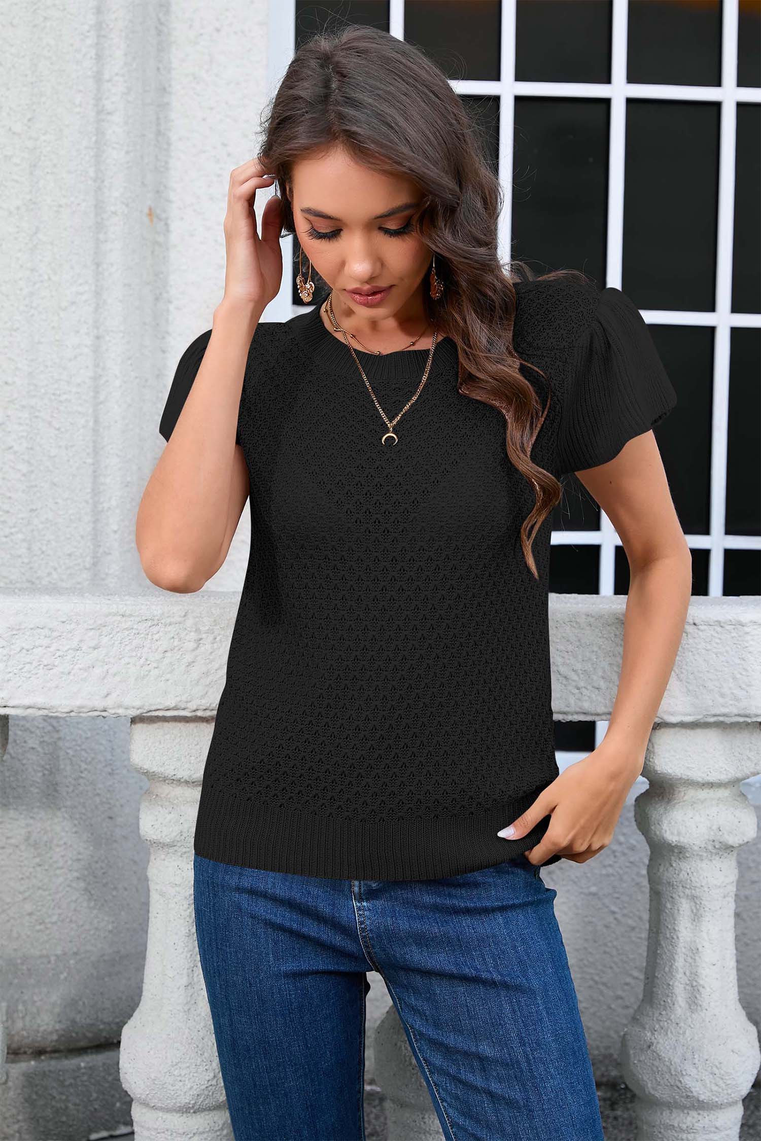 Cakulo Women's Summer Crochet Top
