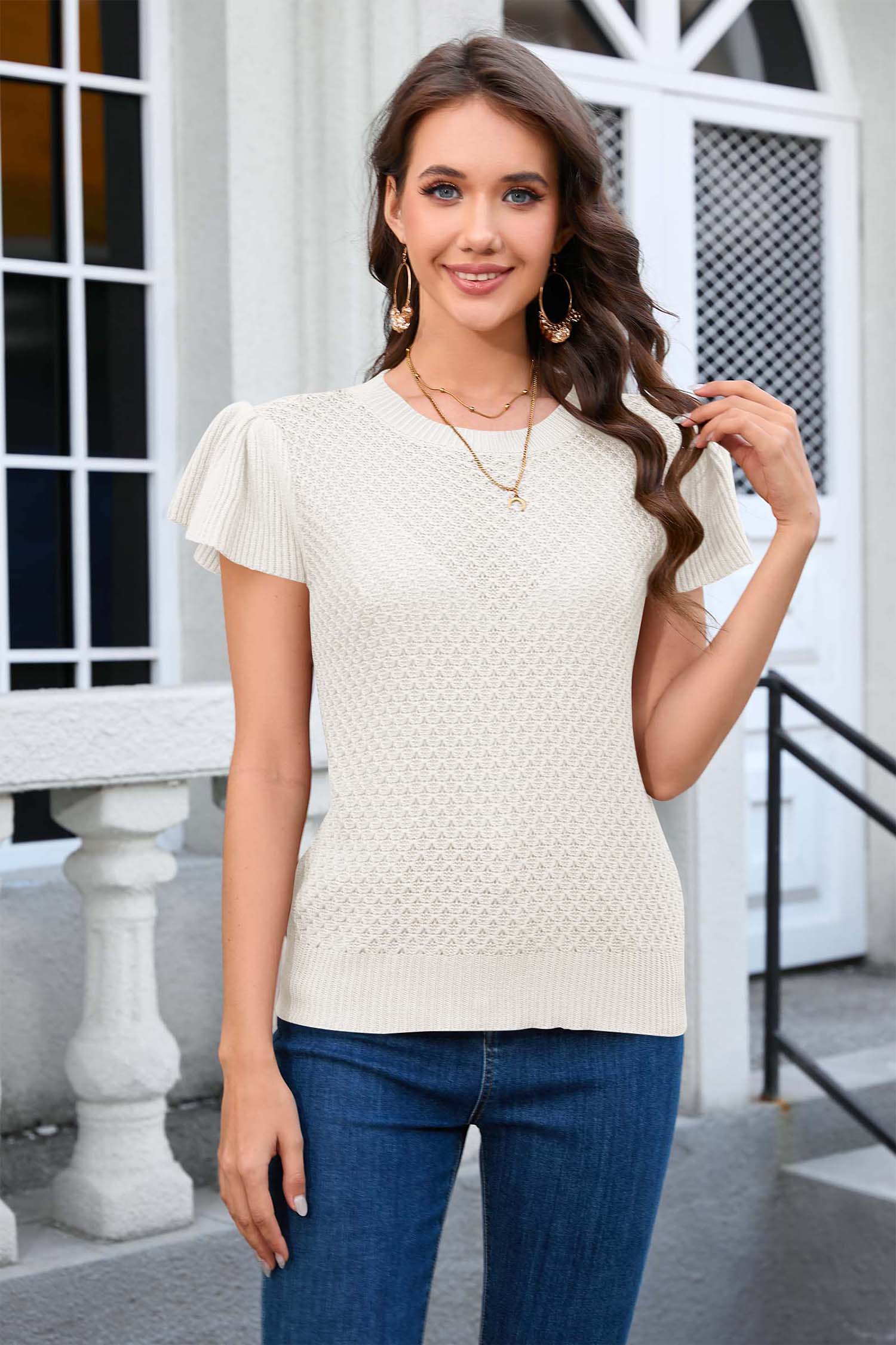 Cakulo Women's Summer Crochet Top