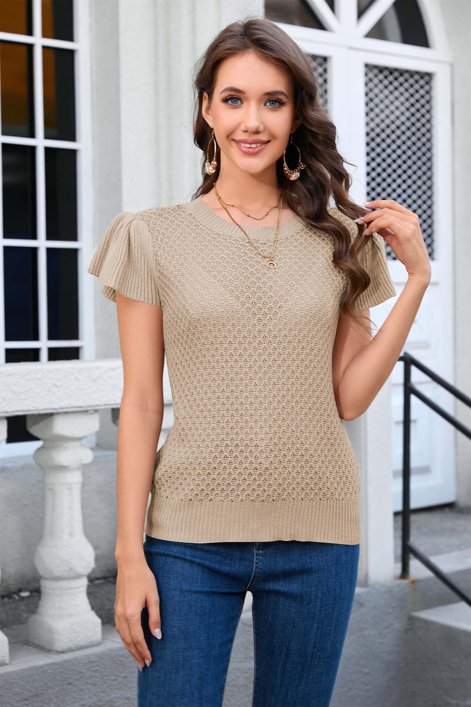 Cakulo Women's Summer Crochet Top
