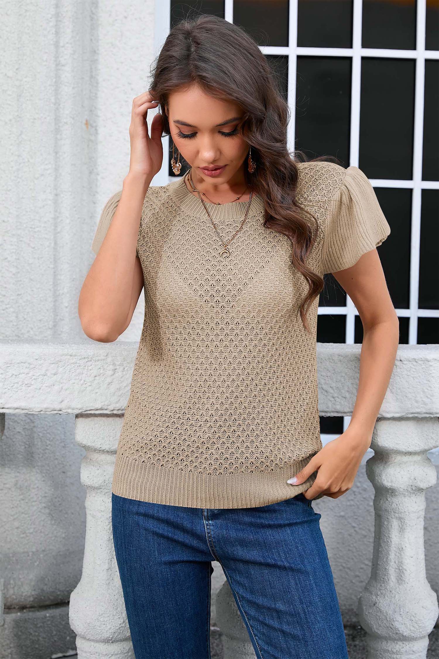 Cakulo Women's Summer Crochet Top