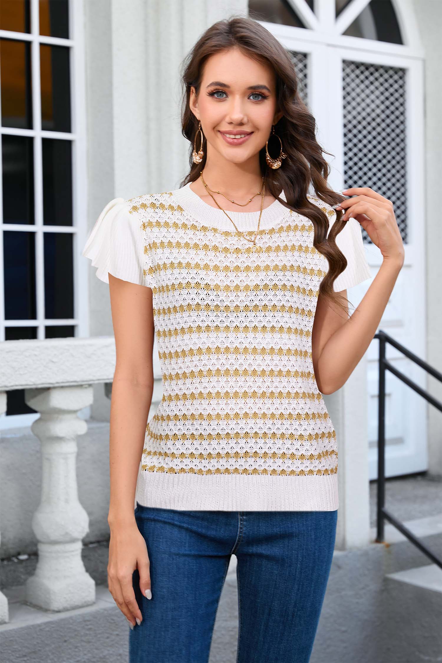 Cakulo Women's Summer Crochet Top