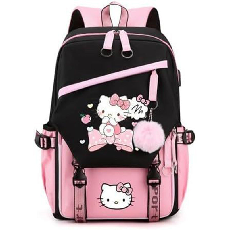 Yanmao Cat Backpack for Children, Elementary School Students in Grades Three to Six, Boys and Girls, Middle School Students, College Students, Campus Double Shoulder Bag
