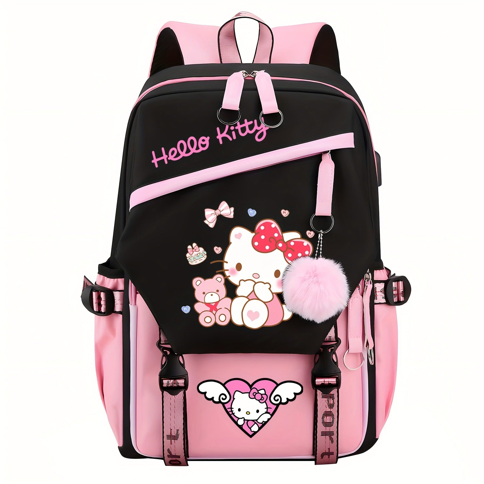 Yanmao Cat Backpack for Children, Elementary School Students in Grades Three to Six, Boys and Girls, Middle School Students, College Students, Campus Double Shoulder Bag