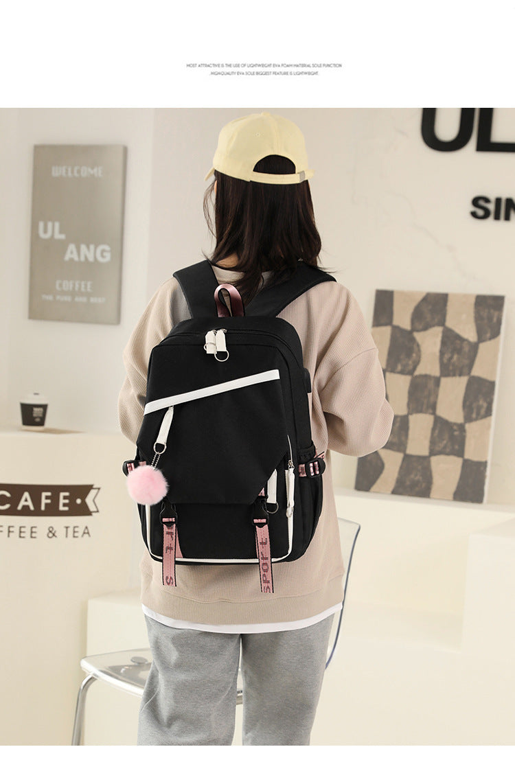 Yanmao Cat Backpack for Children, Elementary School Students in Grades Three to Six, Boys and Girls, Middle School Students, College Students, Campus Double Shoulder Bag