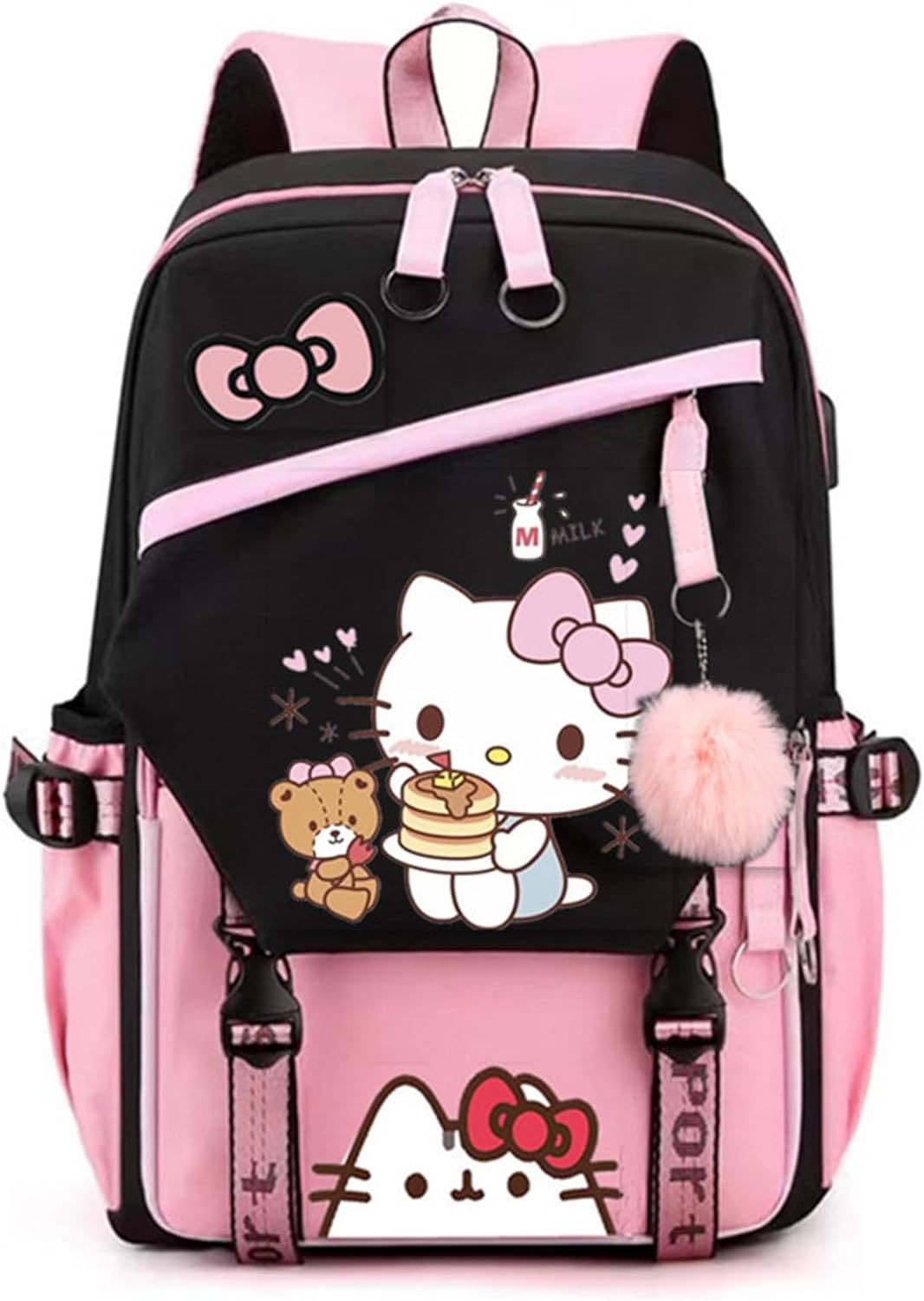 Yanmao Cat Backpack for Children, Elementary School Students in Grades Three to Six, Boys and Girls, Middle School Students, College Students, Campus Double Shoulder Bag